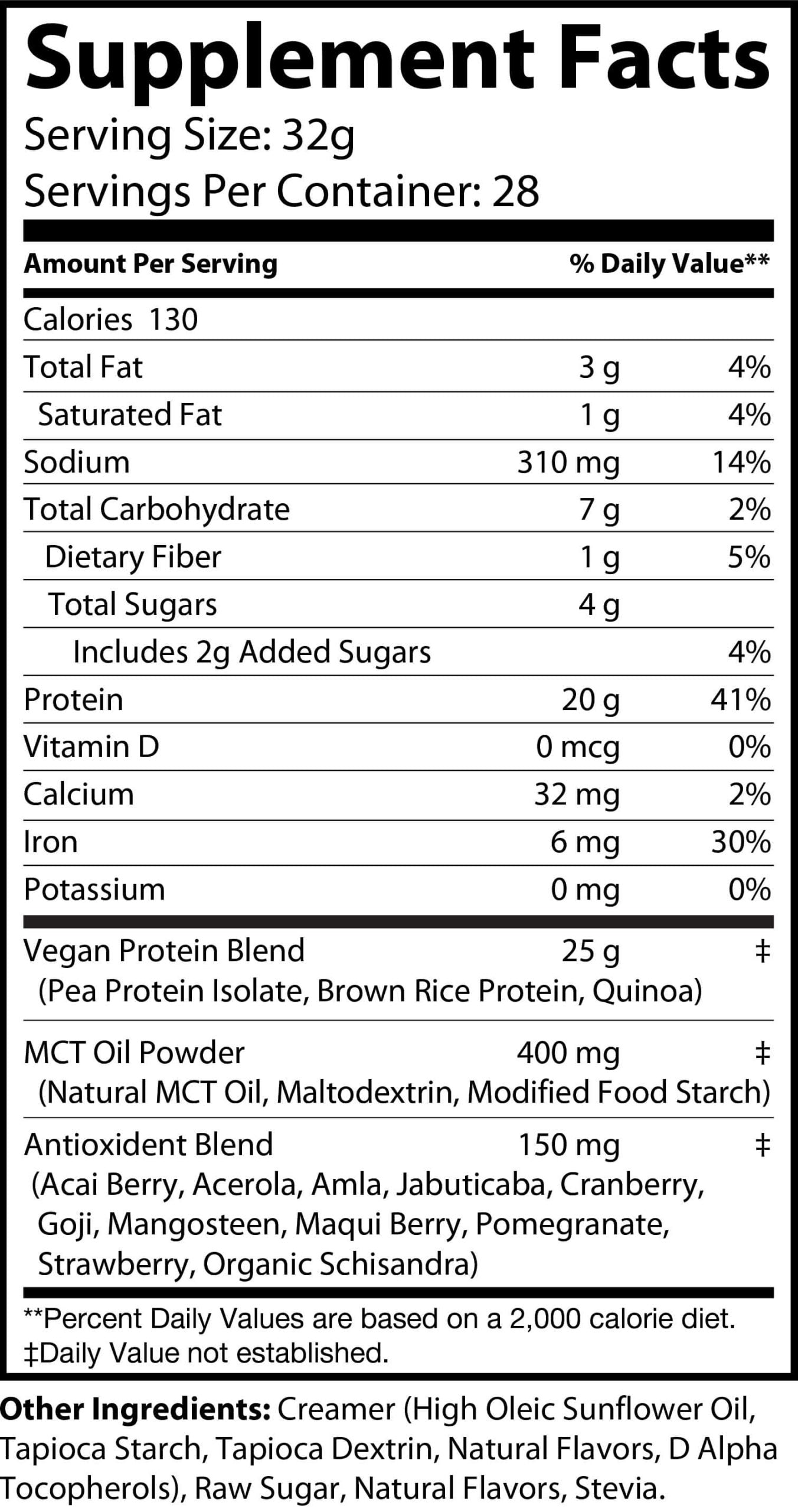 Vegan Protein Formulation (Vanilla MilkShake)